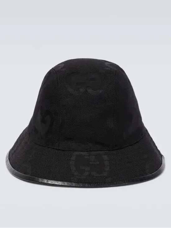 Gucci black canvas GG Bucket Hat